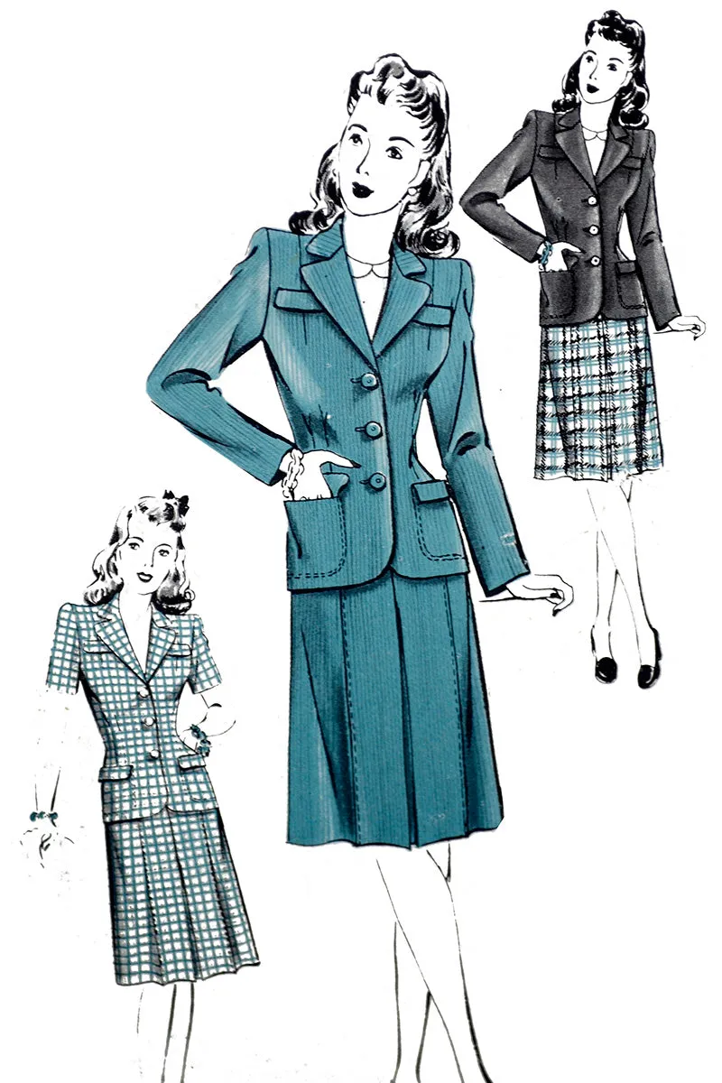 1940s Hollywood 967 sewing pattern Marjorie Woodworth Skirt & Jacket Suit