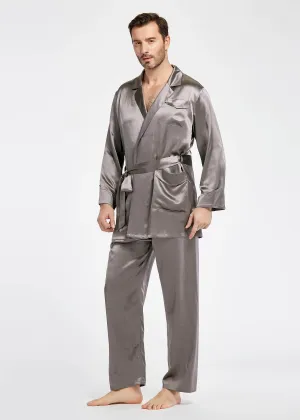 22 Momme Lapel Collar Silk Pajamas Set For Men