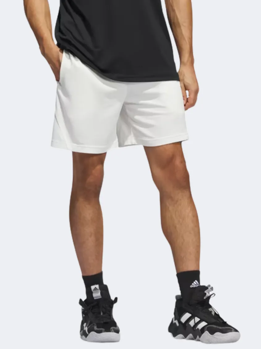 Adidas Basketball Bos Men Basketball Short Off White