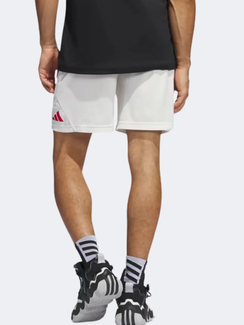 Adidas Basketball Bos Men Basketball Short Off White