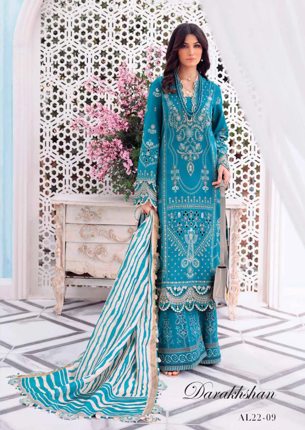 AL22-09 - Unstitched -  Afsana Luxury Lawn Collection by Anaya Chaudhry