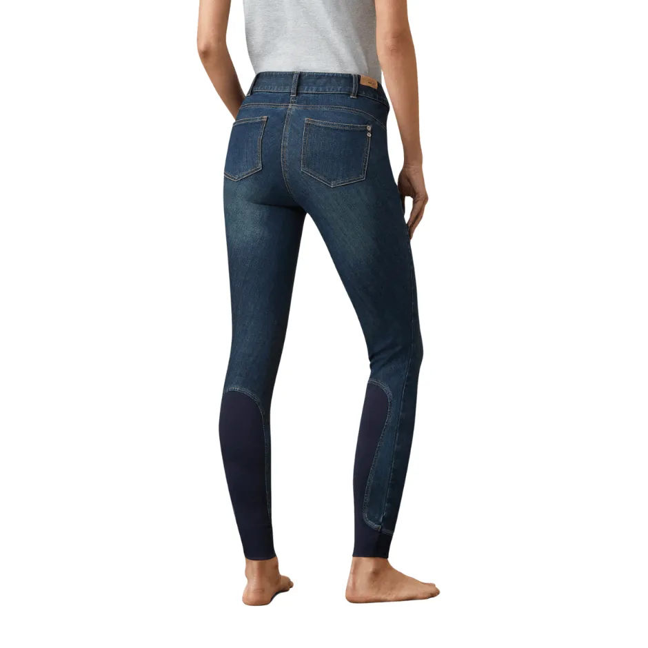 Ariat Halo Denim Knee Patch Breech - Marine