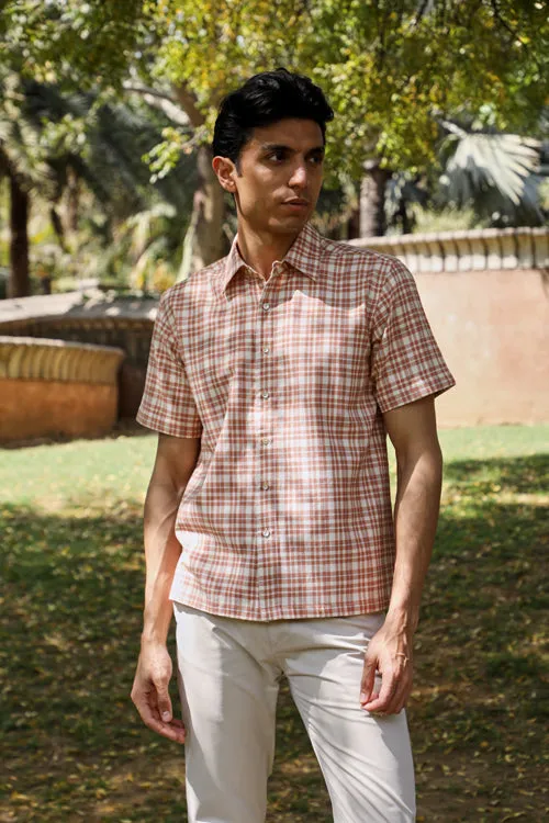 Arka Cotton Checked Half Sleeve Shirt