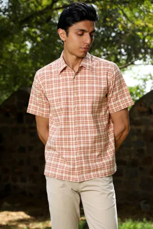 Arka Cotton Checked Half Sleeve Shirt