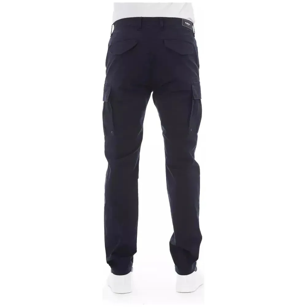 Baldinini Trend Blue Cotton Men's Cargo Trousers