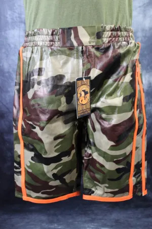 Basketball Shorts in Camo and Orange