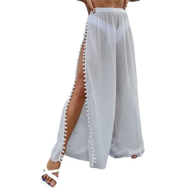 Beach Pants, Sided High Slit Cover-ups