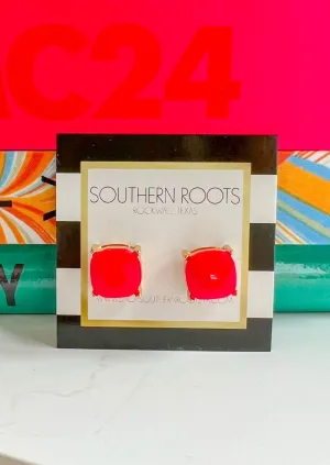 Beach Studs - Solid Red