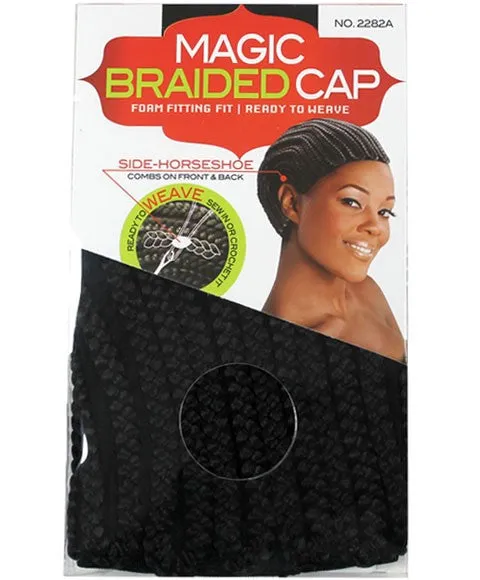 Bee Sales Magic Braided Cap Black 2282A