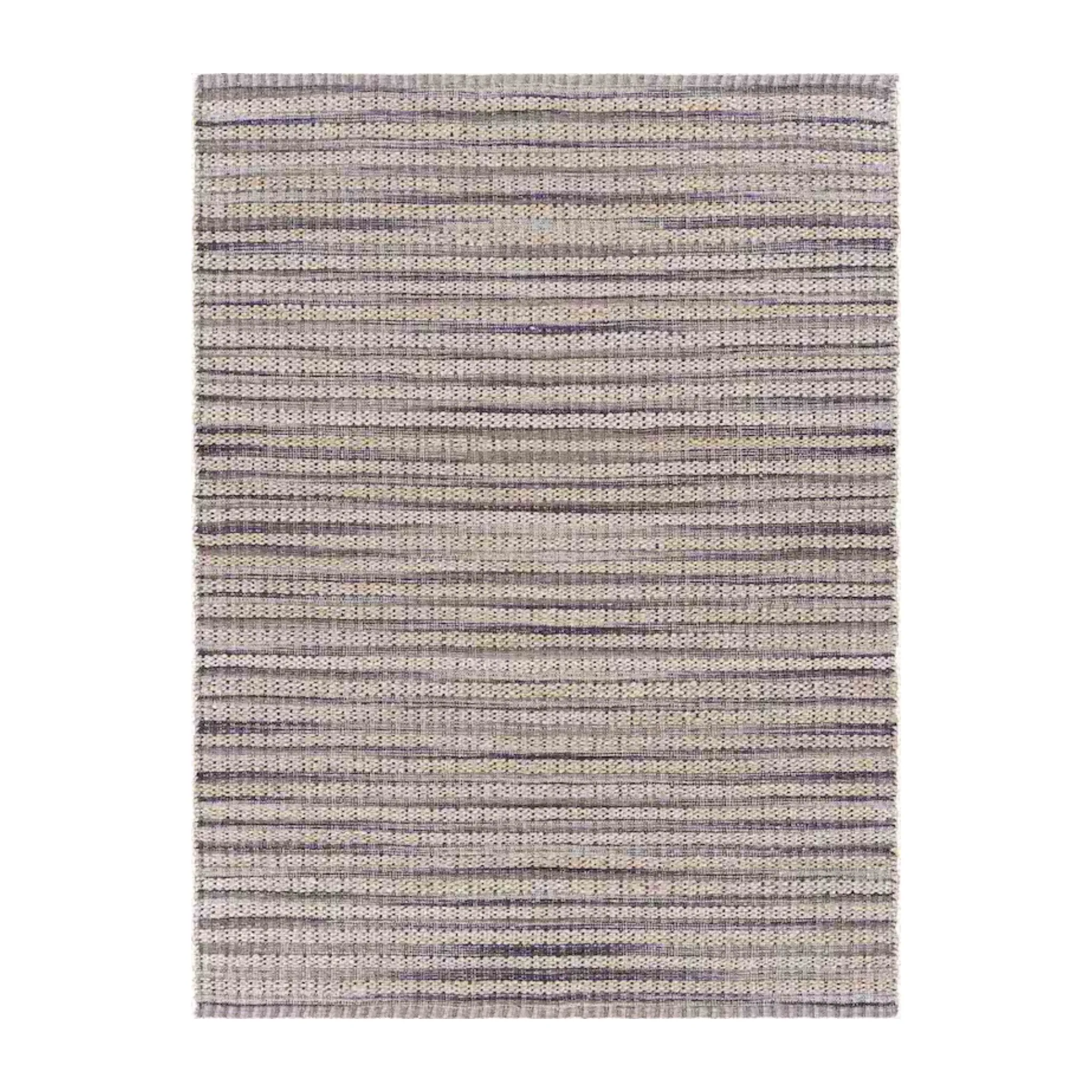 Bleached Hand-Loomed Rug in Bleach/Gray