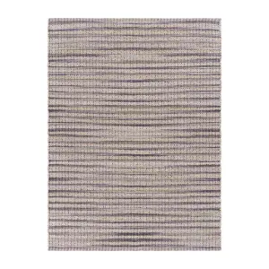 Bleached Hand-Loomed Rug in Bleach/Gray