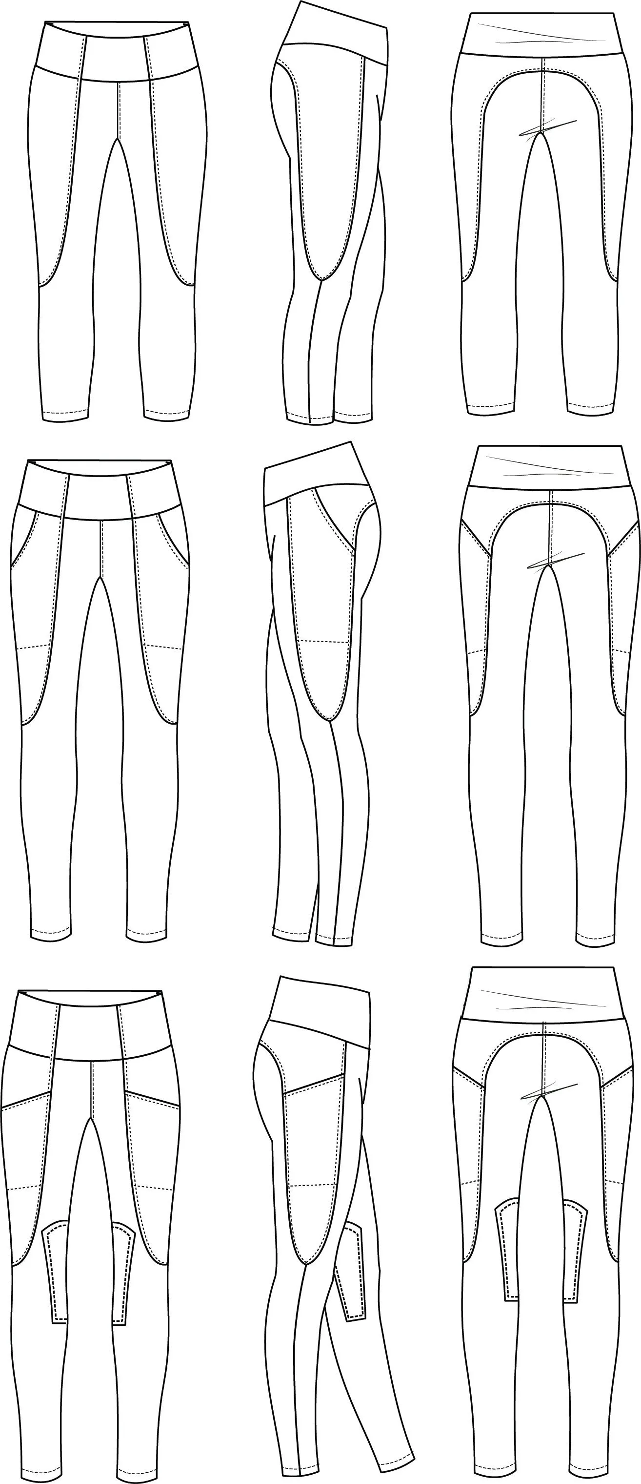 Cavallo Leggings PDF Pattern Sizes B - M