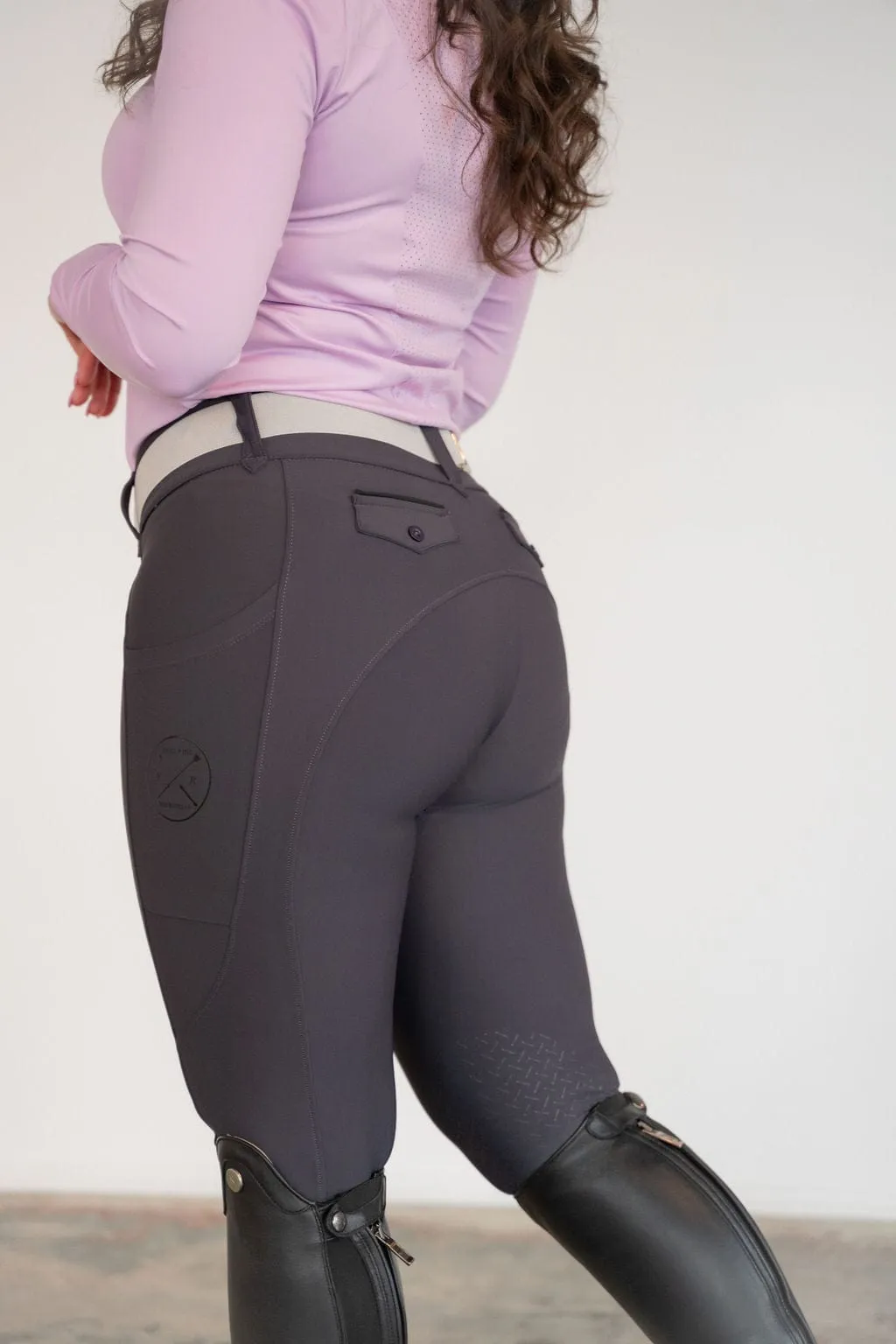 Charcoal Lux | Full seat or Knee Patch Breech (Zip-Up)