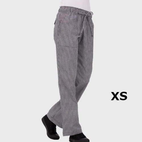 Chef Works Women's Chef Pants Black & White XS