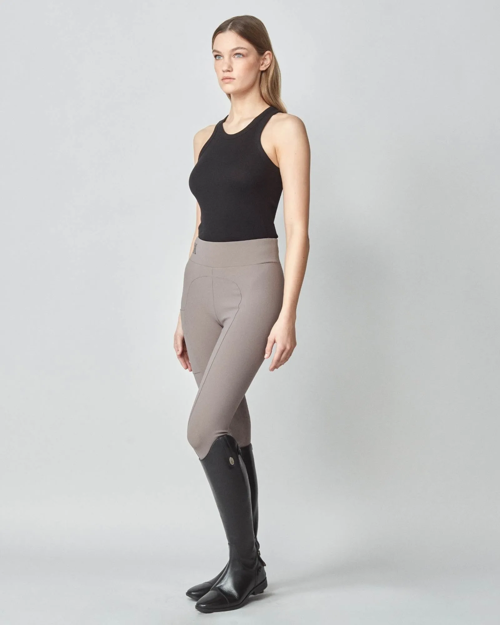 Compression Pull-On Breeches Taupe