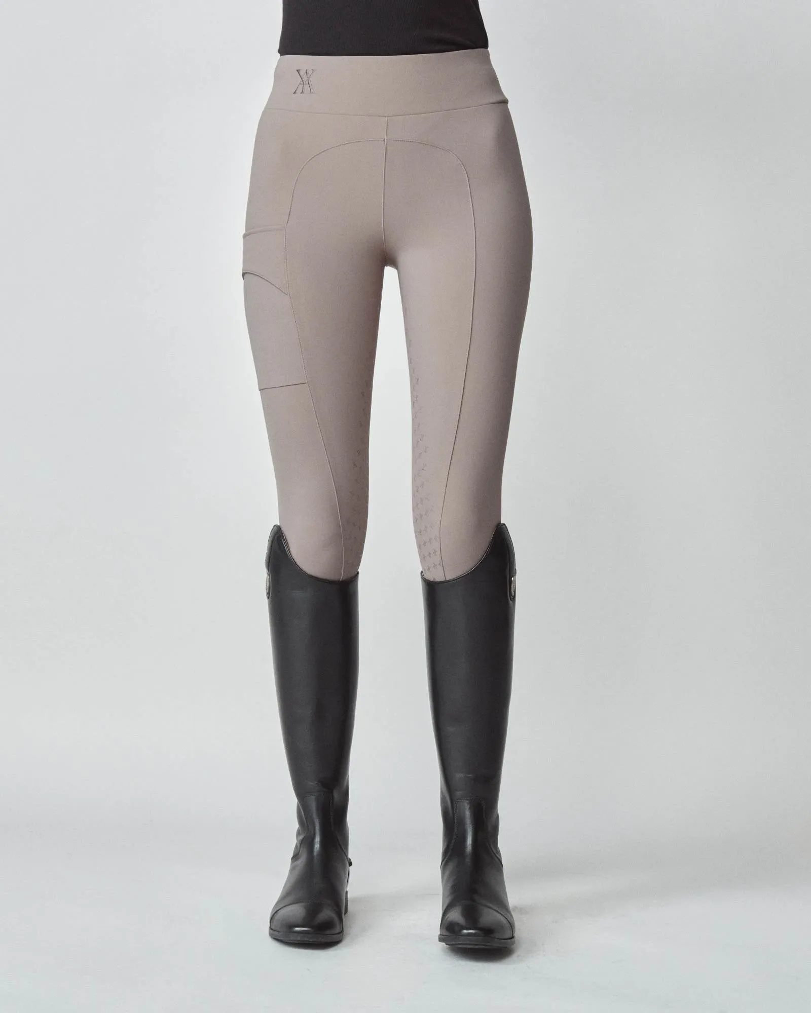 Compression Pull-On Breeches Taupe