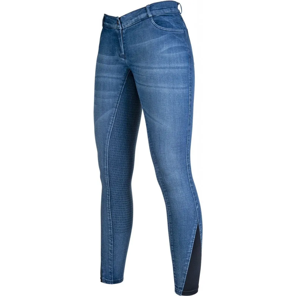 Denim Breeches with Silicone Full Seat