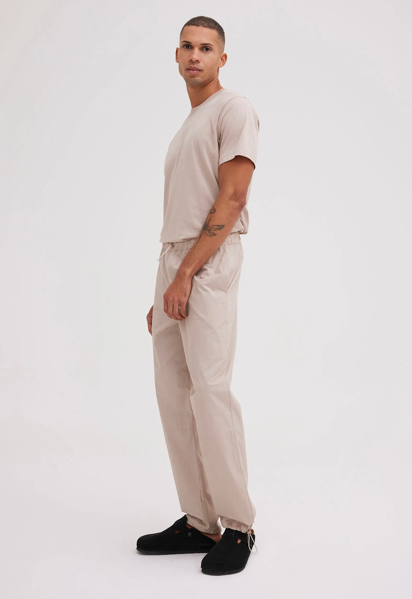 Denman Cotton Pant in Stone Neutral