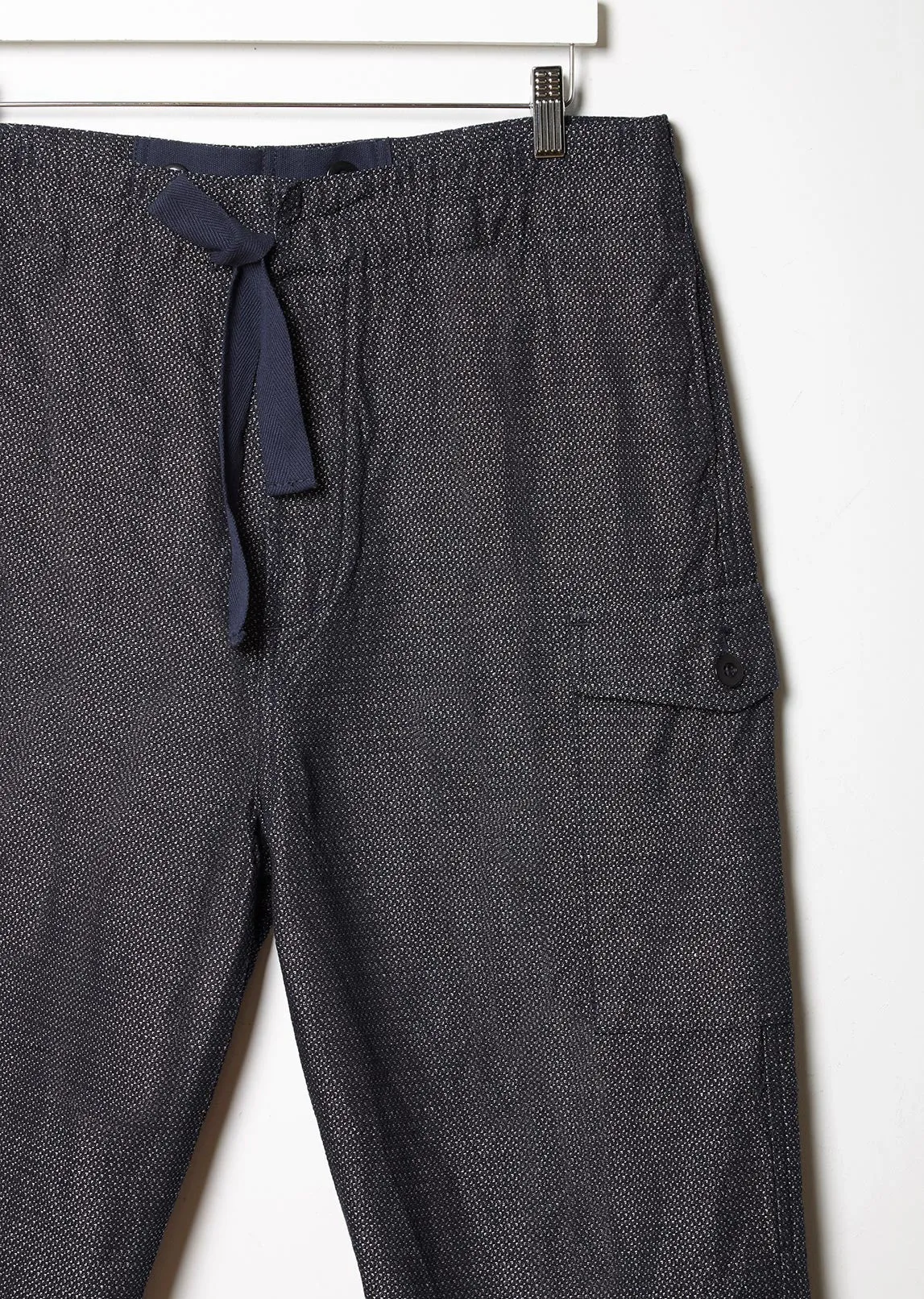 Drawstring Jacquard Cargo Pants