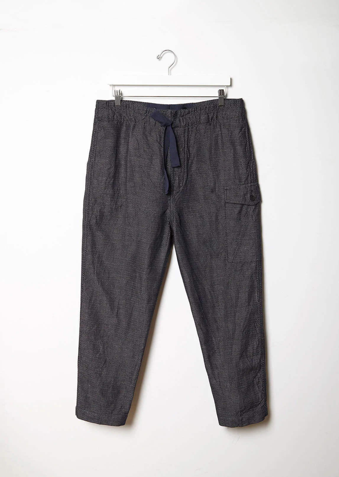 Drawstring Jacquard Cargo Pants