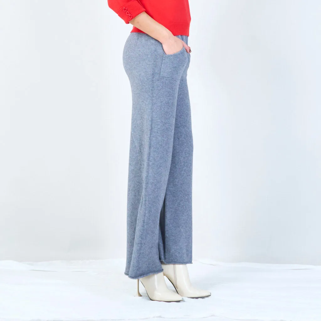 Drawstring knit pants with pockets wholesale