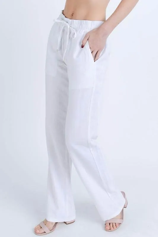 Drawstring Linen Pants