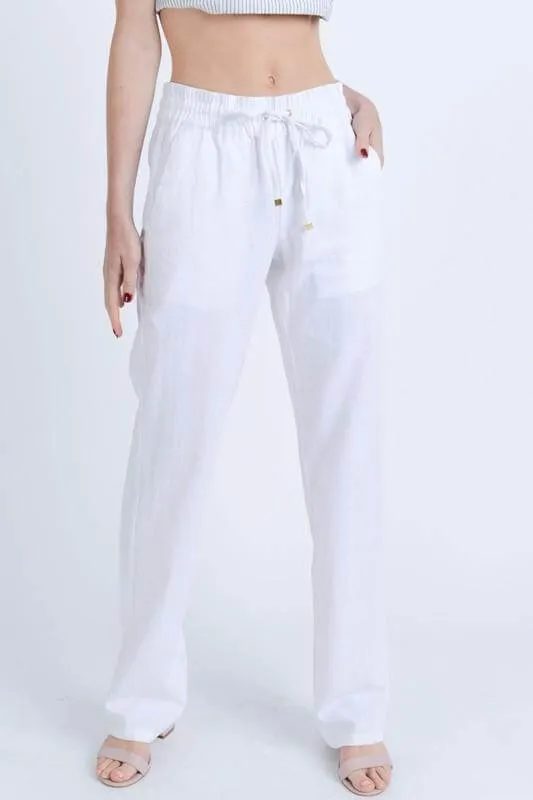 Drawstring Linen Pants