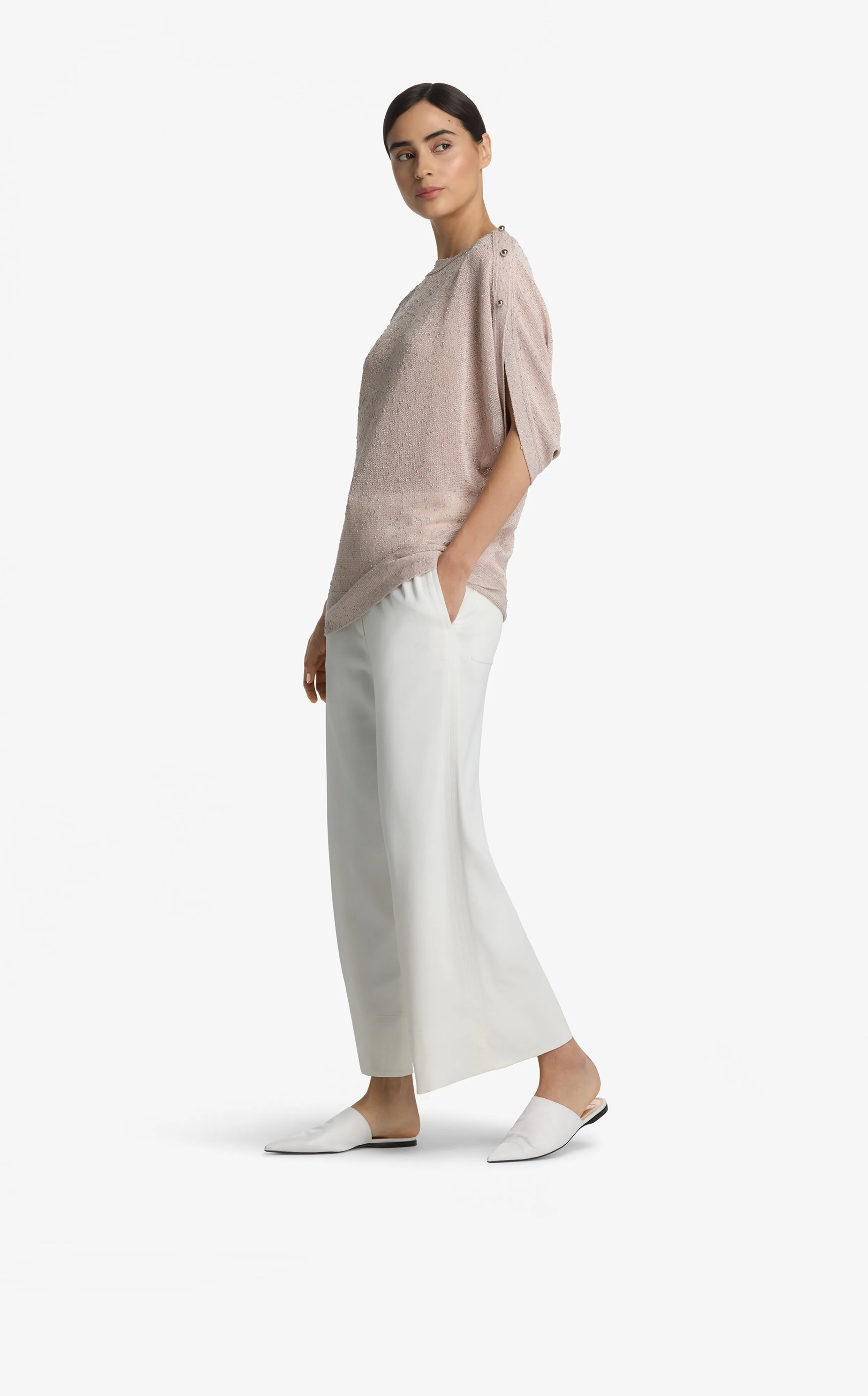 Drawstring Stretch Twill Pant