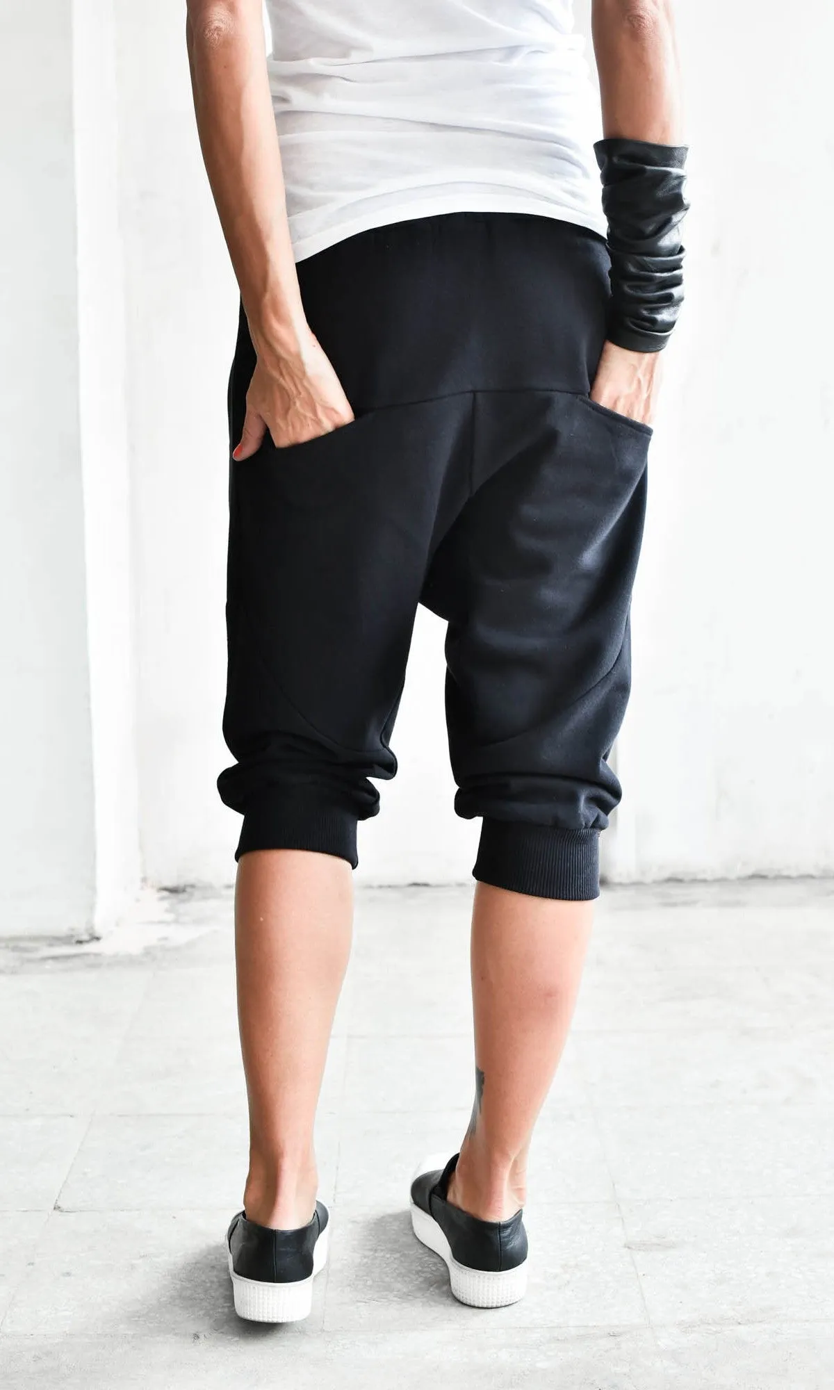 Drop Crotch Capri Pants