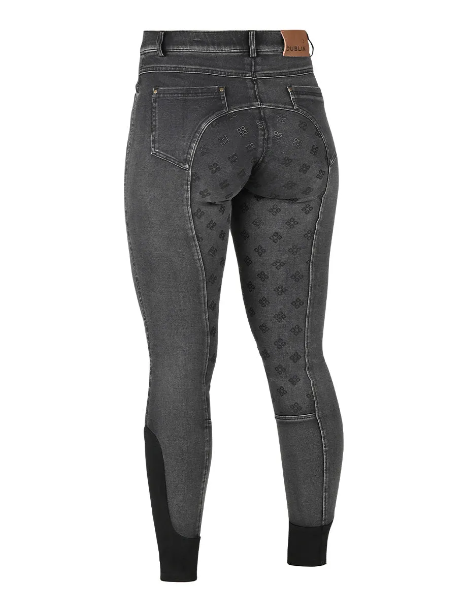 Dublin Shona Full Grip Silicone Print Denim Breeches - New Colour