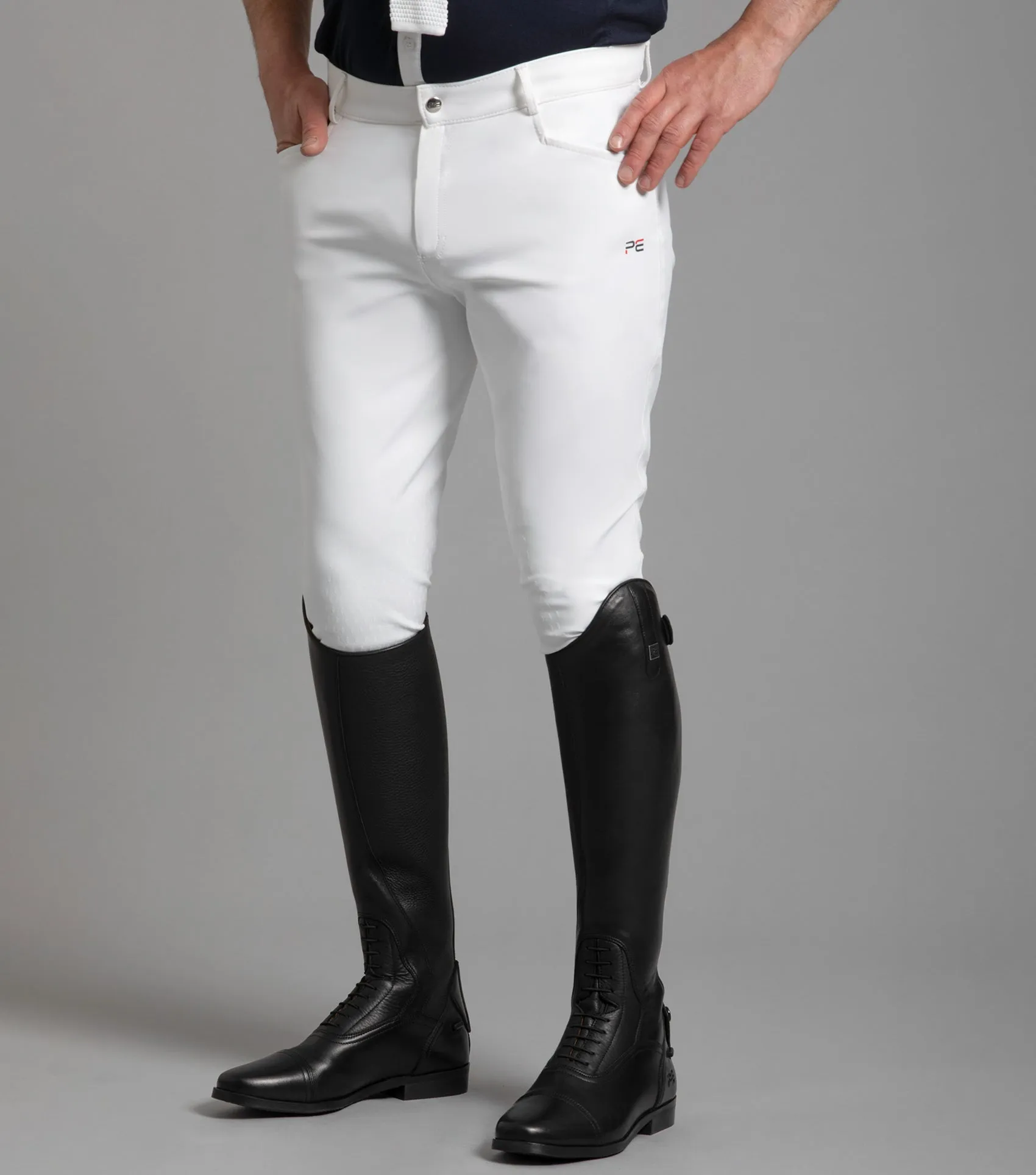 Emilio Men's Gel Knee Competition Breeches White