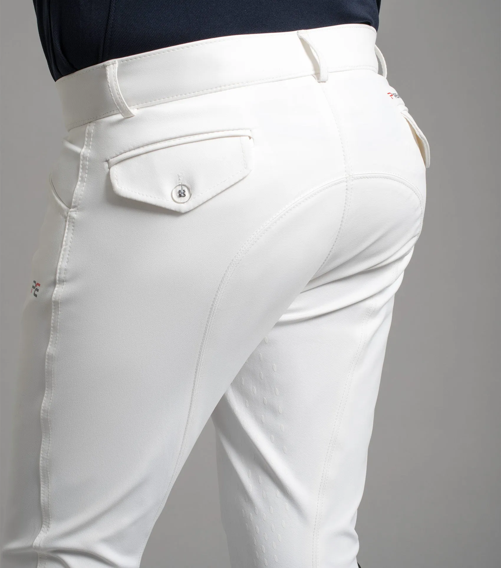 Emilio Men's Gel Knee Competition Breeches White