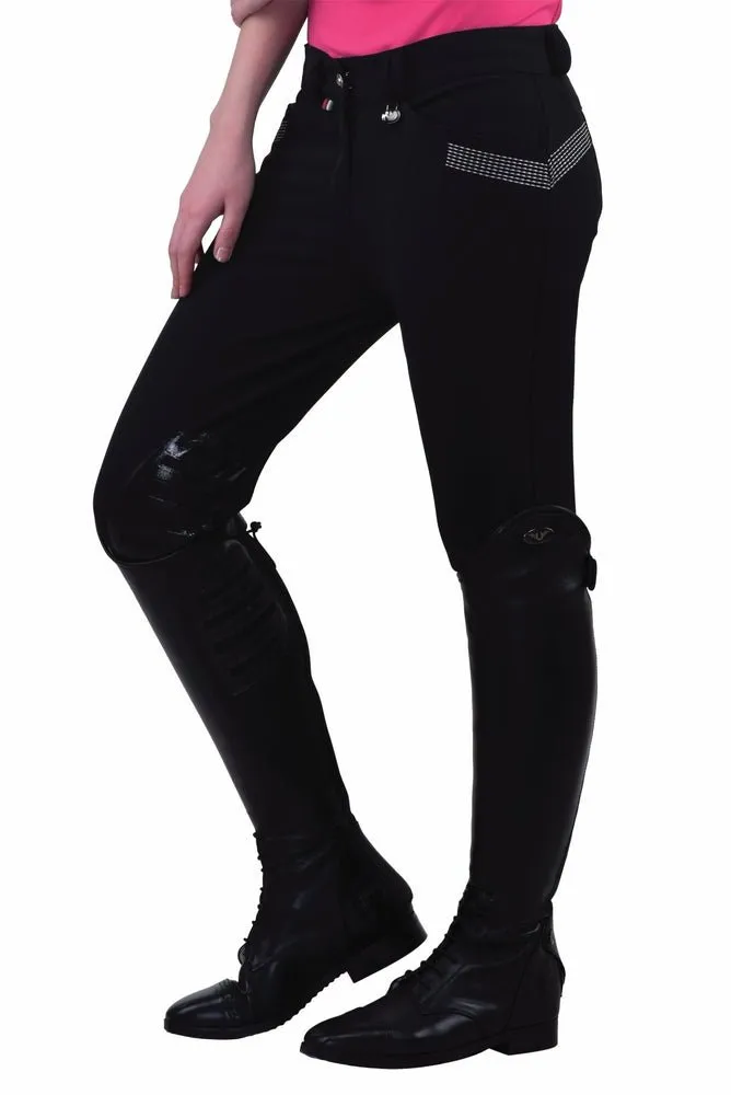 Equine Couture Ladies Sarah Silicone Knee Patch Breeches