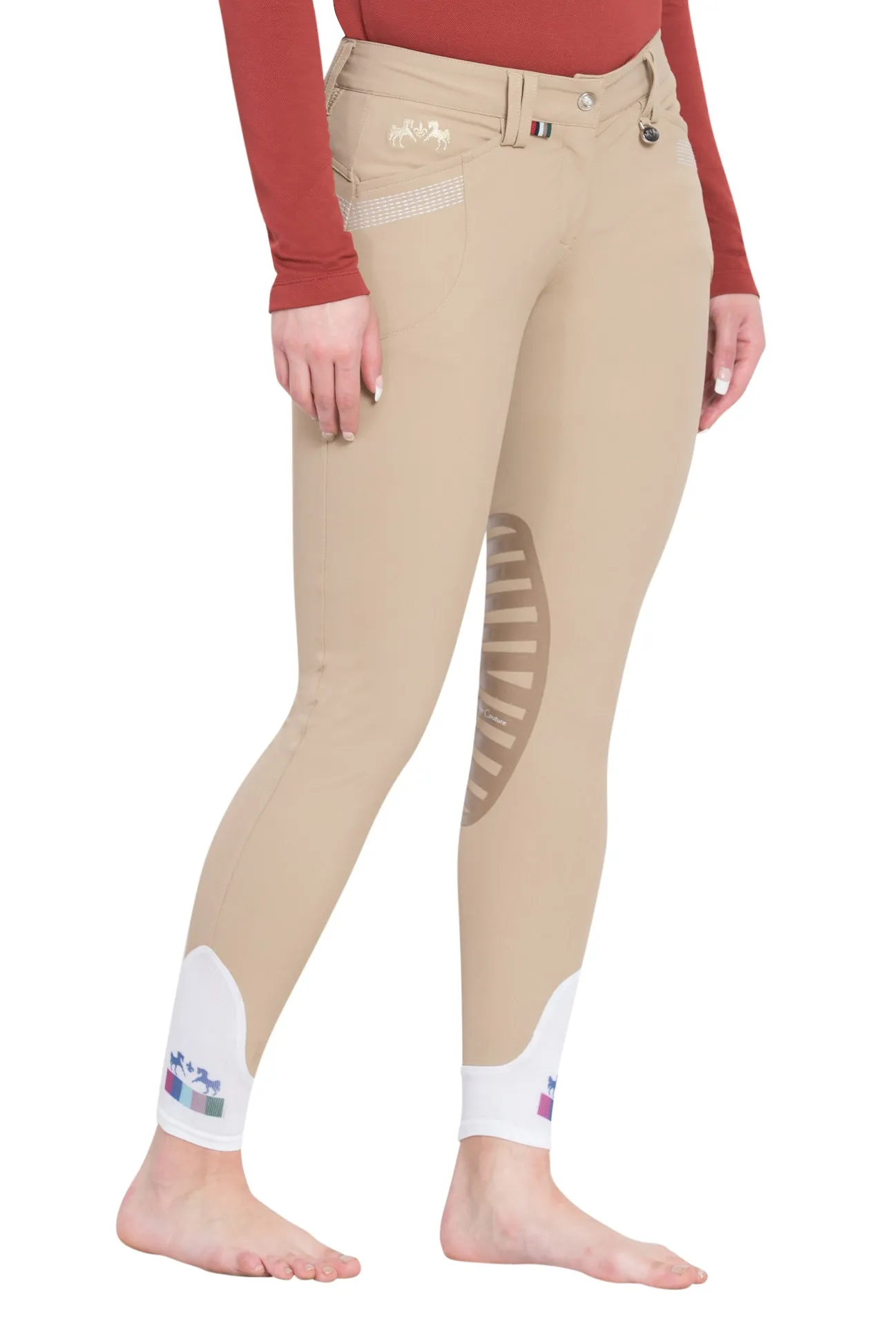 Equine Couture Ladies Sarah Silicone Knee Patch Breeches