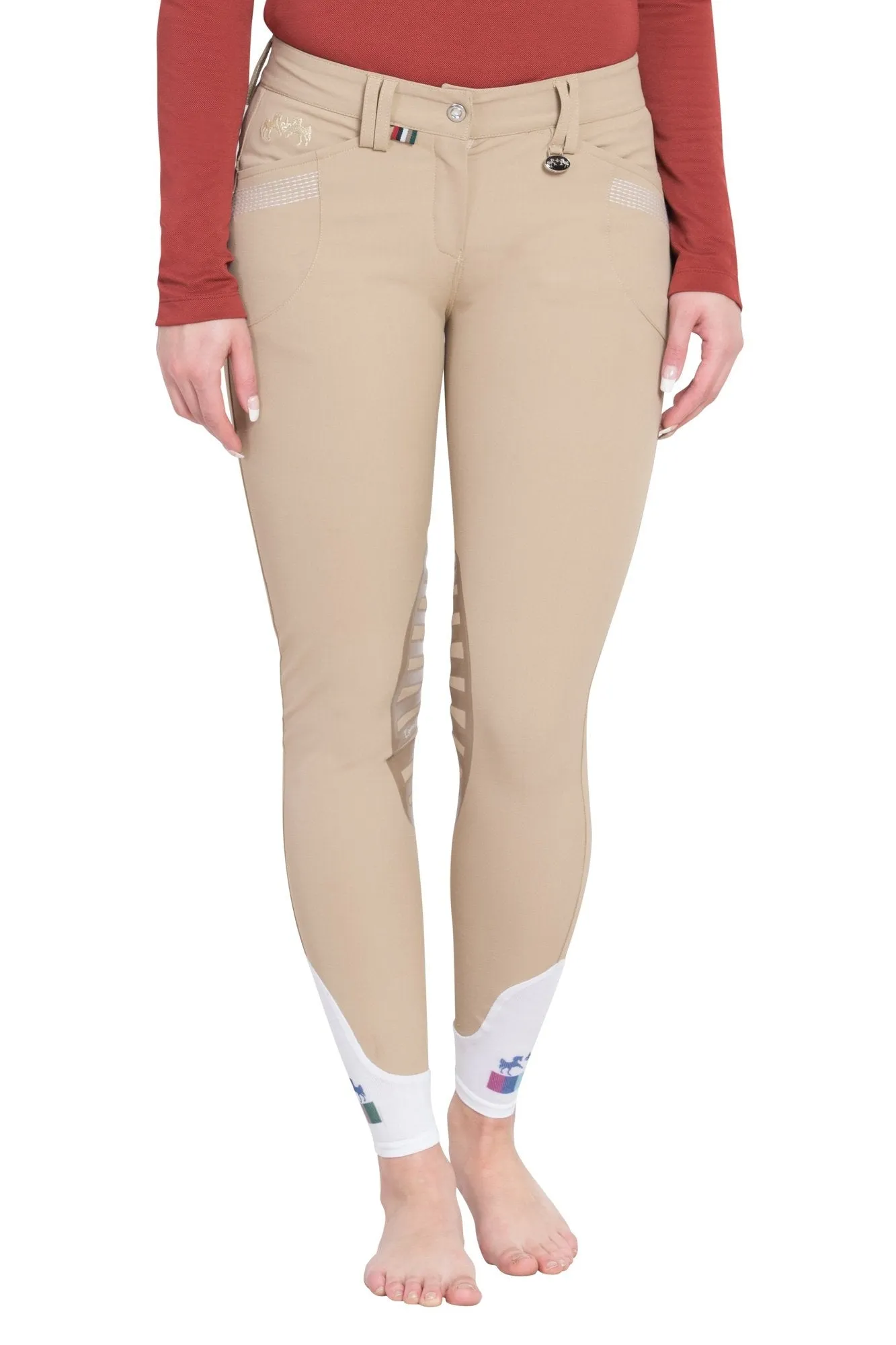 Equine Couture Ladies Sarah Silicone Knee Patch Breeches