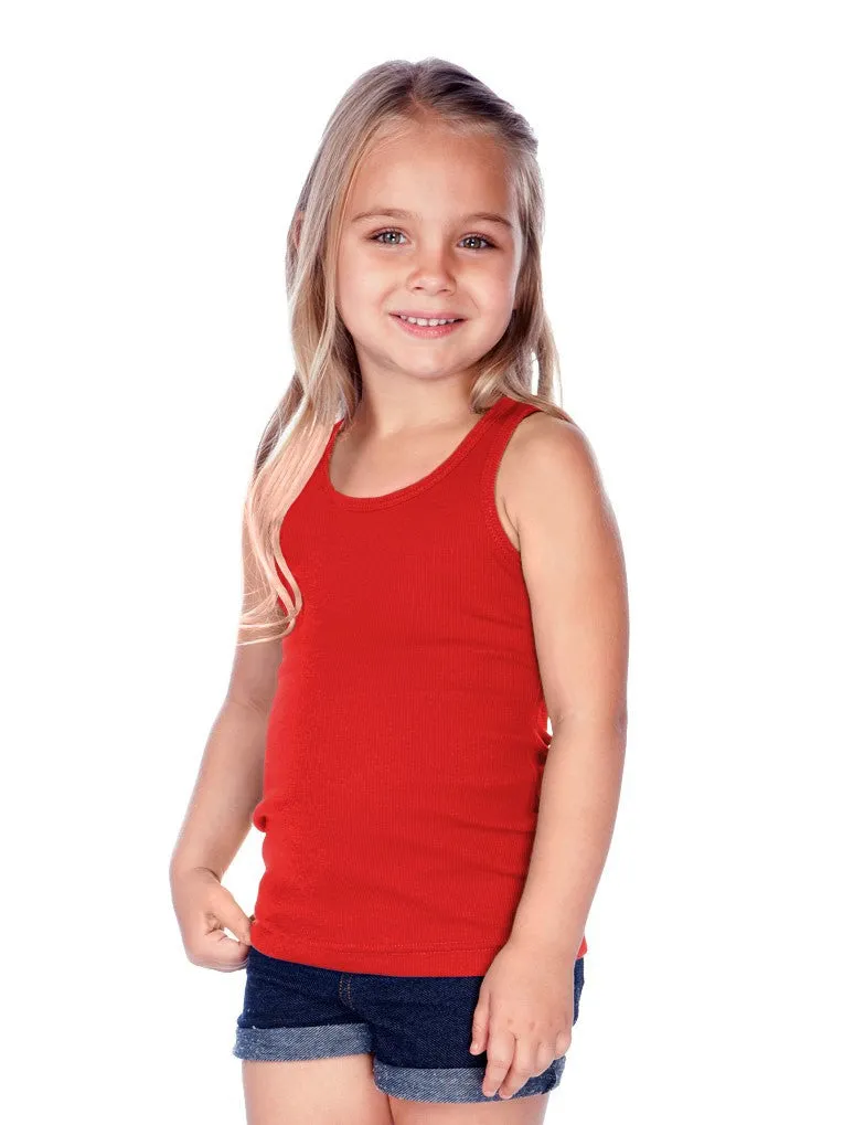 Girls Rib Tank-BK