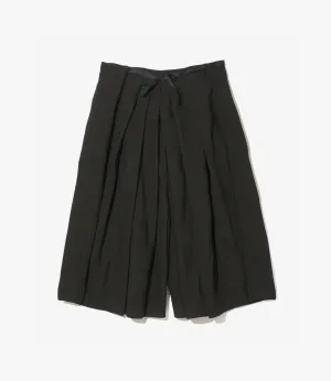 Hakama Pant – Black Block Jacquard Rayon Wool