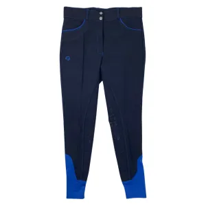 Halter Ego 'Perfection' Breeches in Deep Navy/Royal Piping - Women's 35/36