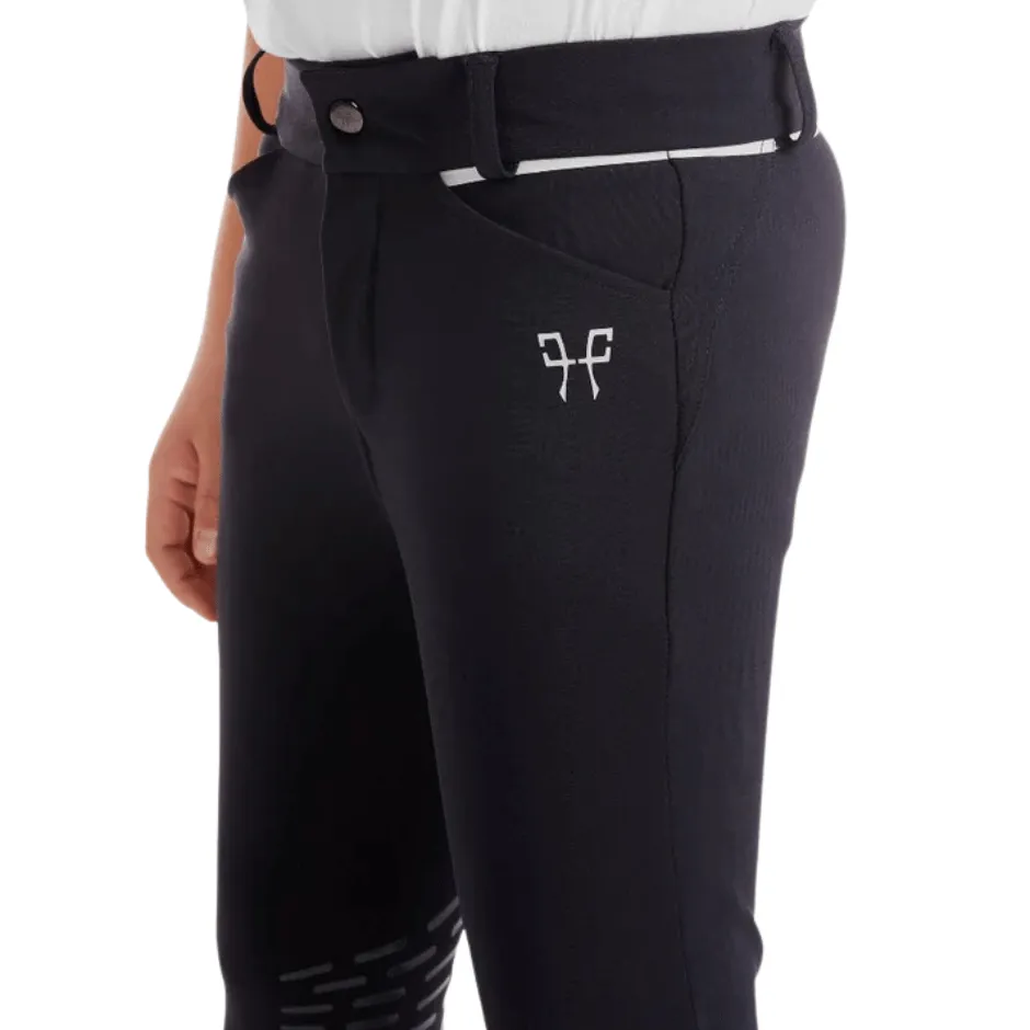 Horse Pilot X-Design Boys Knee Grip Breeches - Dark Night