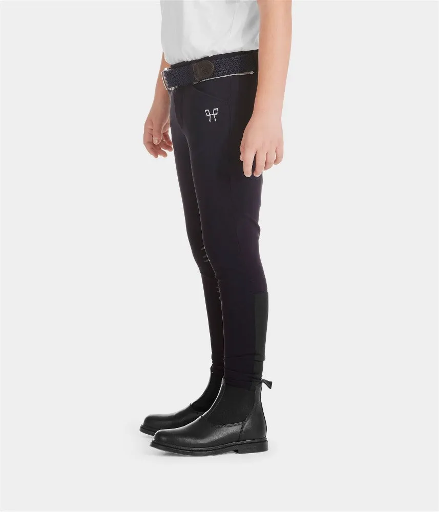 Horse Pilot X-Design Boys Knee Grip Breeches - Dark Night