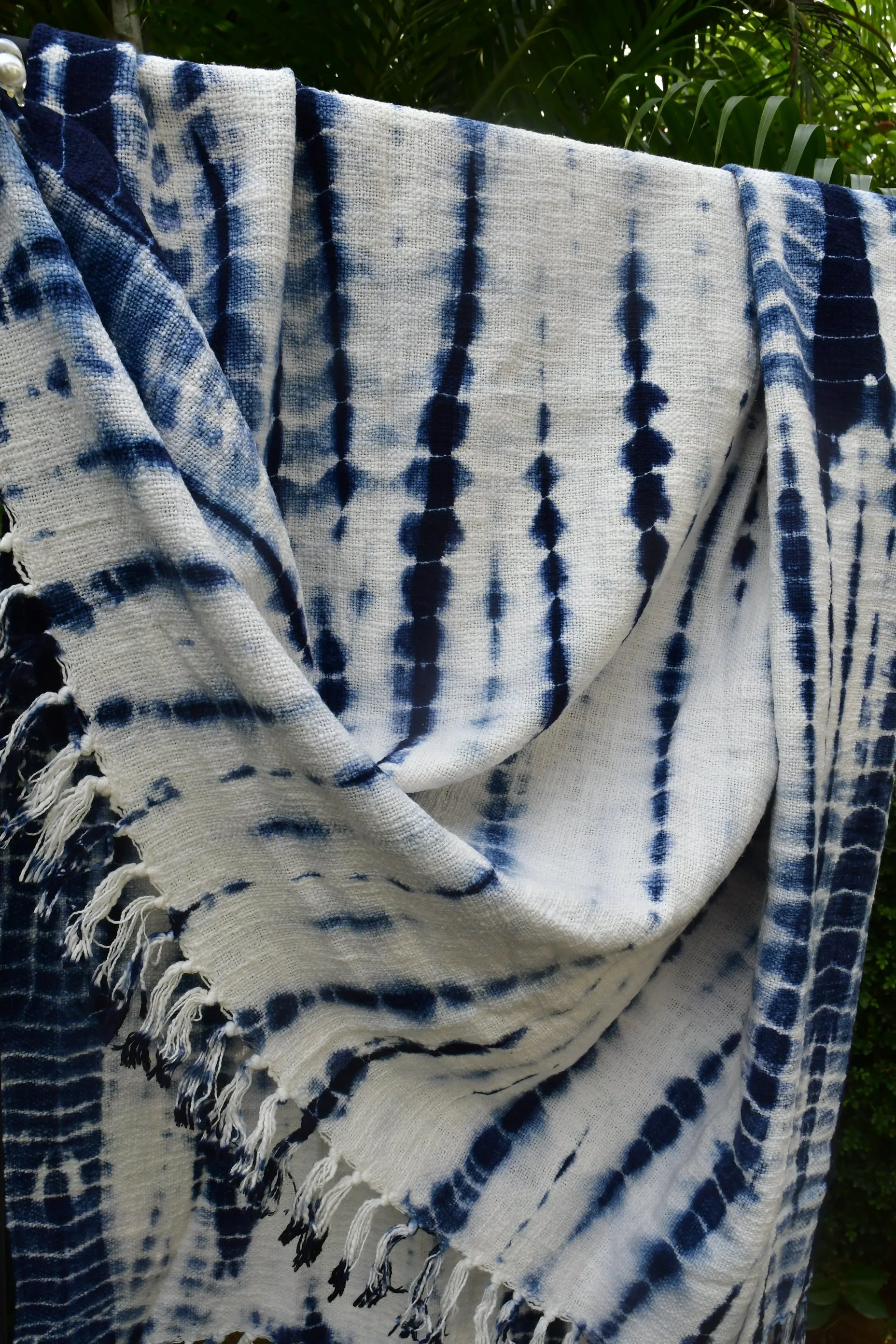 Indigo Tie n Dye Throw, Handcrafted, Unique Patterns, Jaipur Style