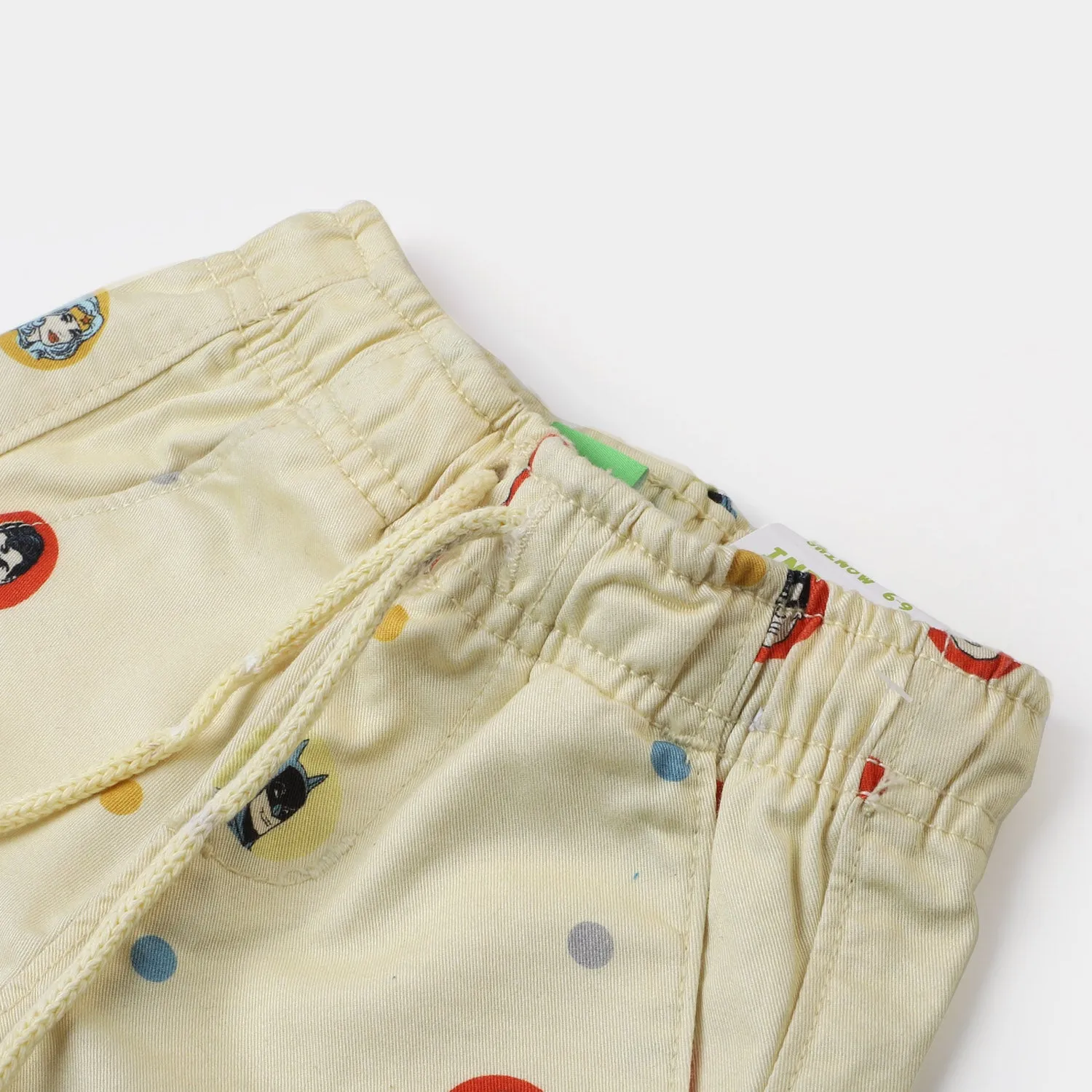 Infant Boys Cotton Short Super Hero | Off White