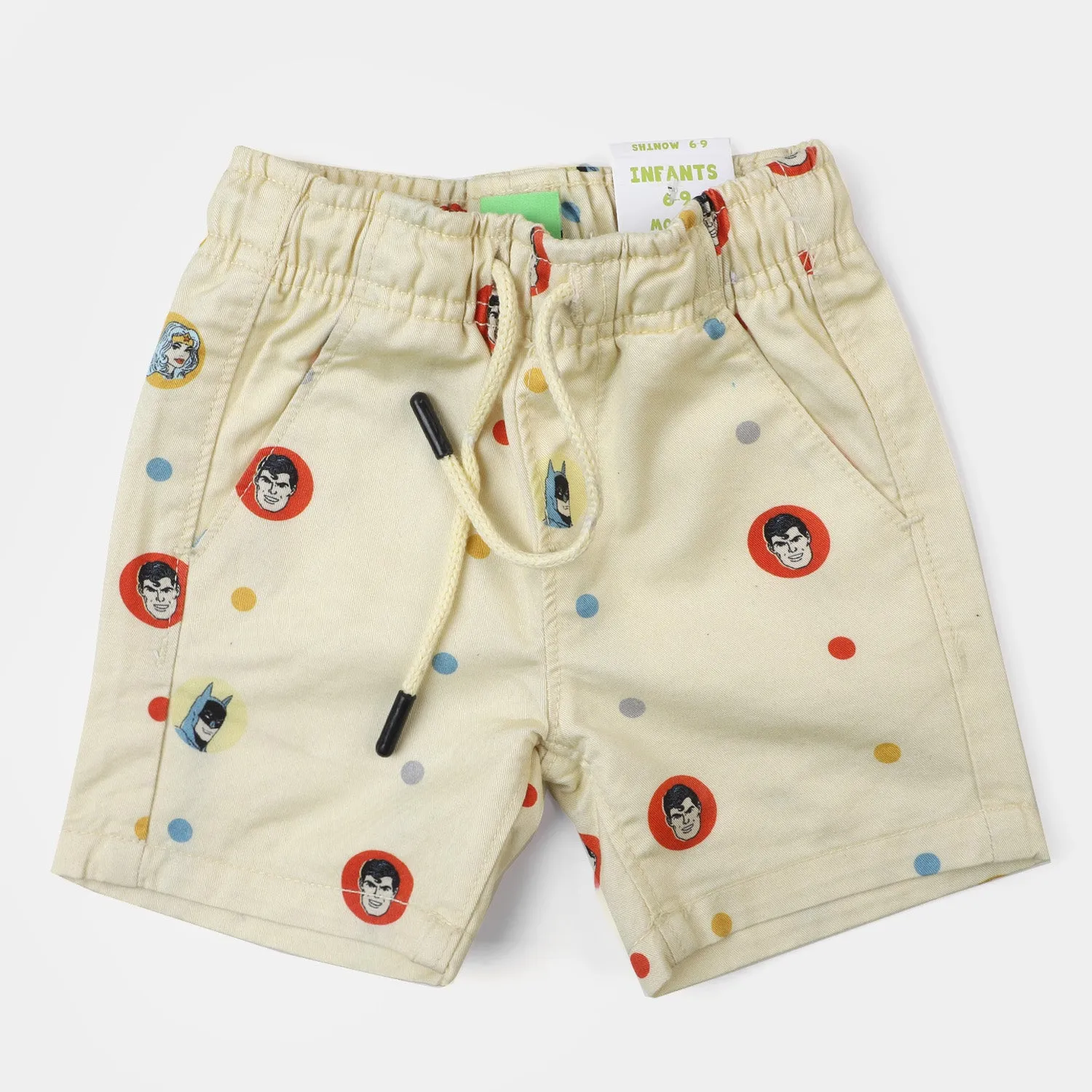 Infant Boys Cotton Short Super Hero | Off White