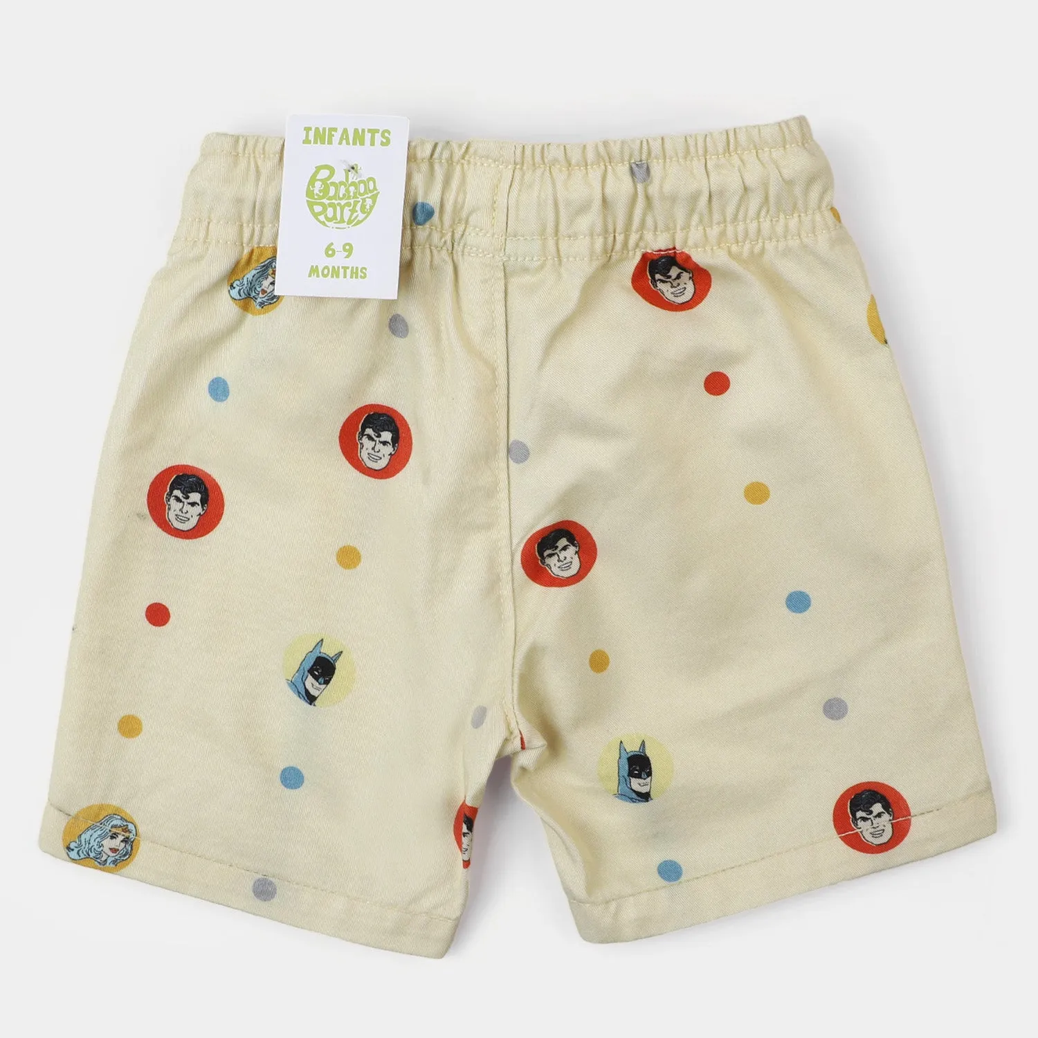 Infant Boys Cotton Short Super Hero | Off White