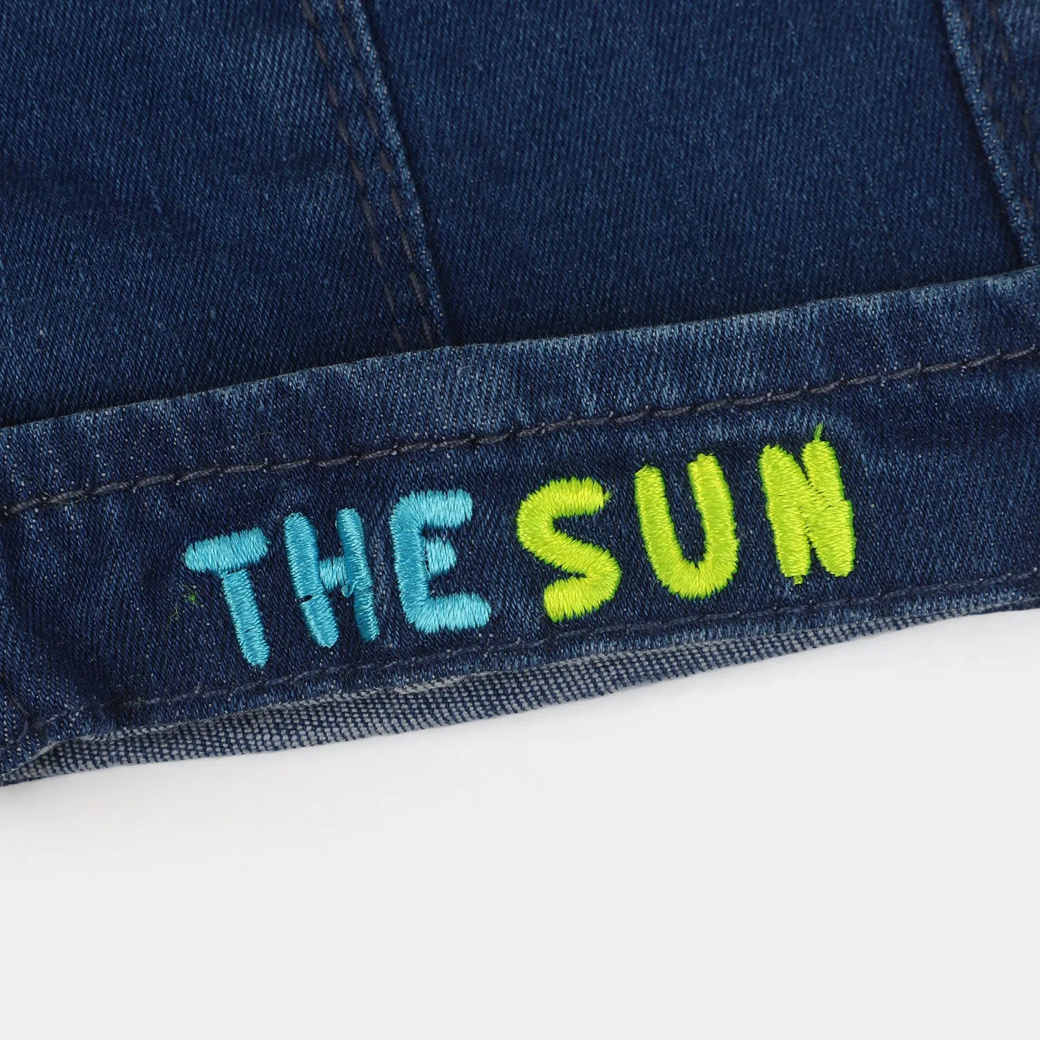 Infant Boys Denim Short Enjoy The Sun - Mid Blue