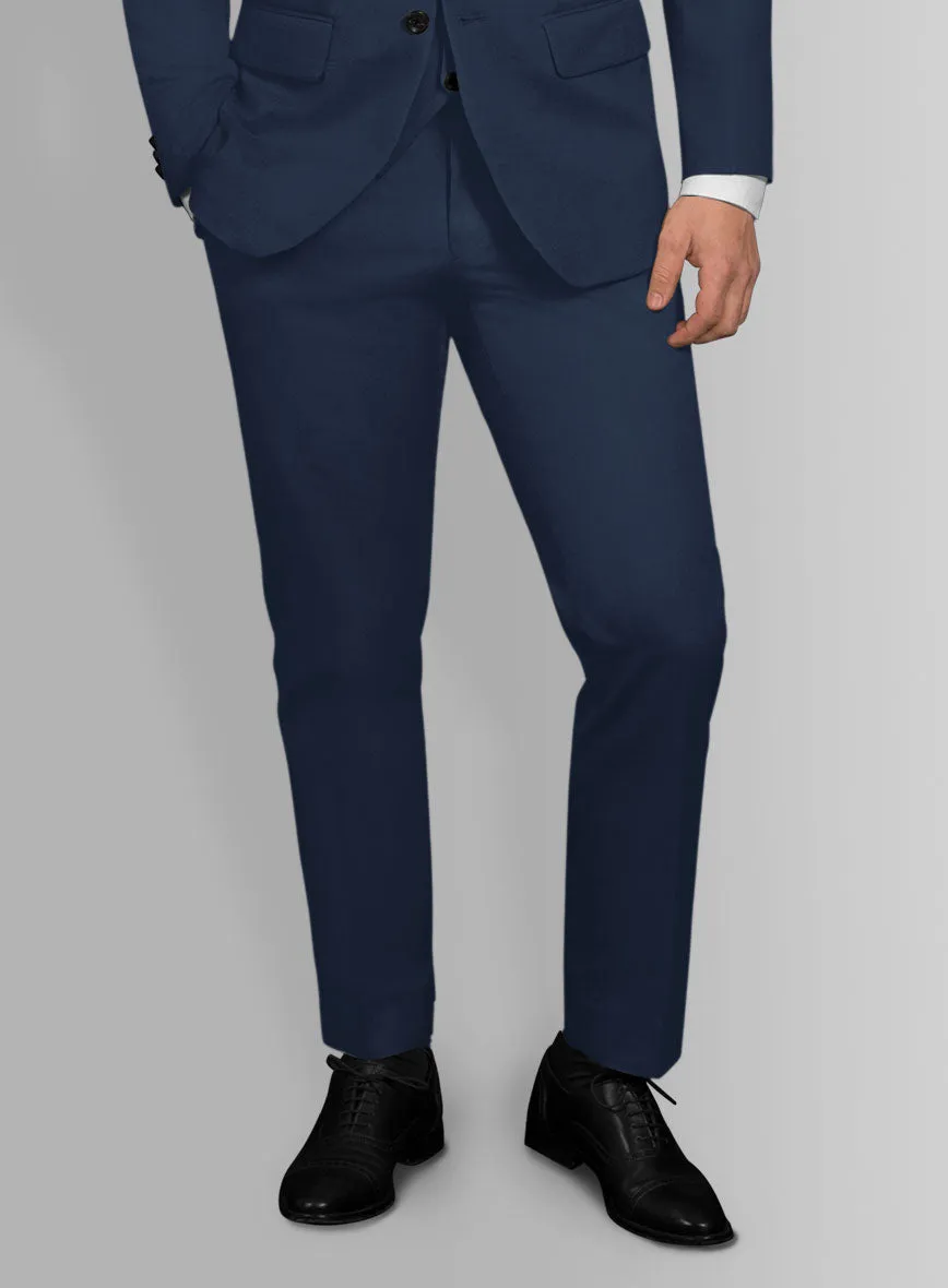 Italian Navy Blue Cotton Stretch Suit