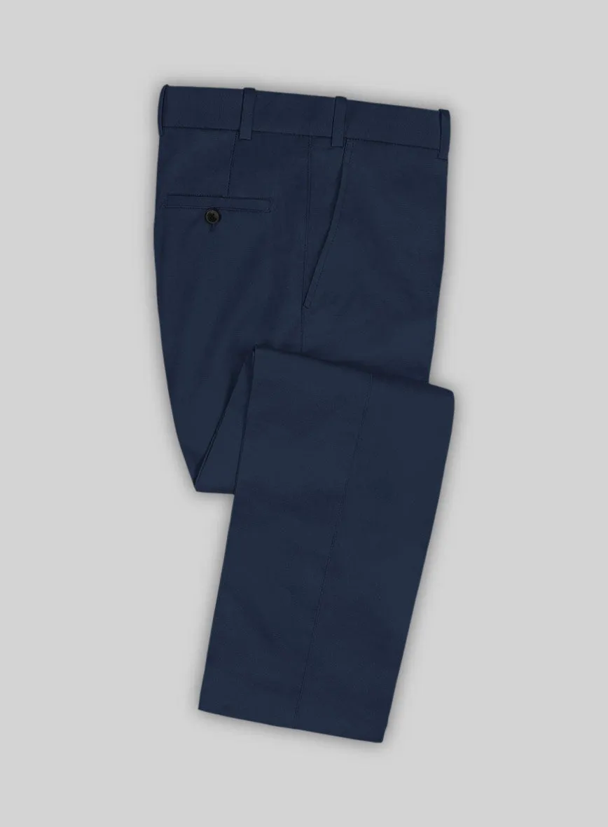 Italian Navy Blue Cotton Stretch Suit