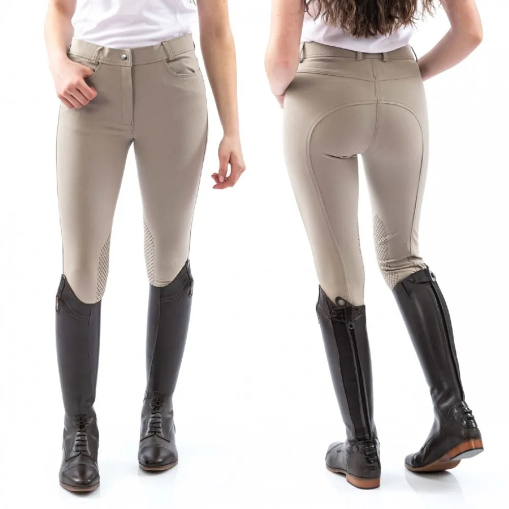 John Whitaker Womens Clayton Breeches with Silicone Grip Knee Patches | Seven Colours