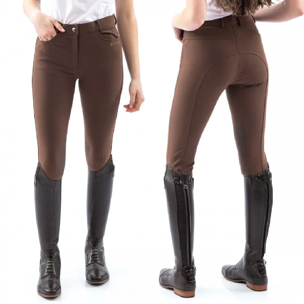 John Whitaker Womens Clayton Breeches with Silicone Grip Knee Patches | Seven Colours