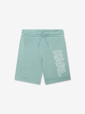 Karl Lagerfeld Boys Logo Bermuda Shorts in Green